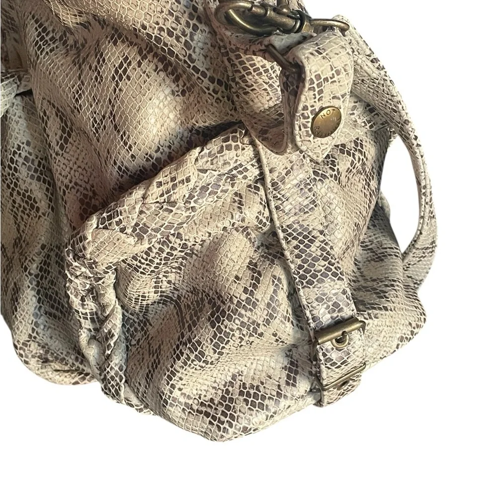 Not Rational Hansel D Leather‎ Snakeskin Diaper Bag, EUC
